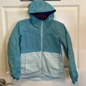 COLUMBIA 
Girl’s teal jacket
Sz M 8-10
Excellent condition